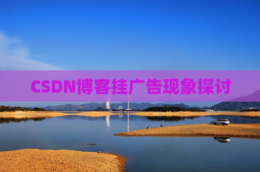 CSDN博客挂广告现象探讨